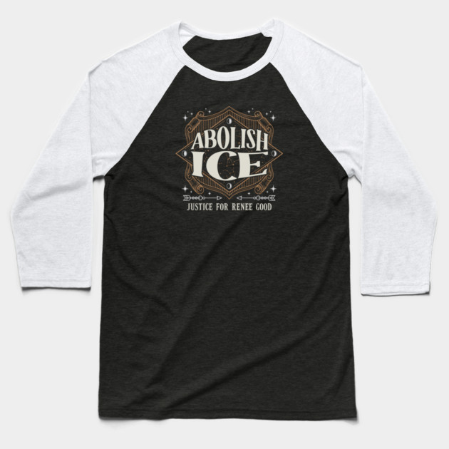Abolish ICE Baseball T-Shirt by Charles's Store 8