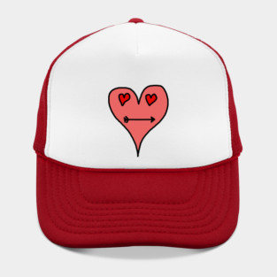 Playful Heart Face with Love Eyes and Arrow Smile Hat
