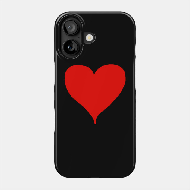 Red Heart Phone Case by Creatifly Graphic Tees