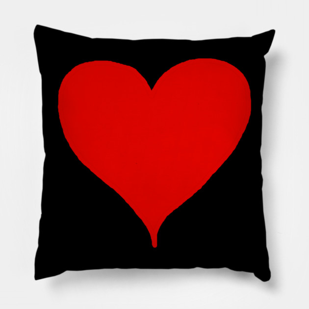 Red Heart Pillow by Creatifly Graphic Tees