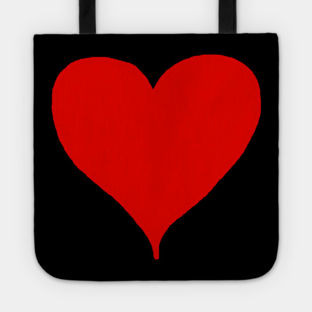 Red Heart Tote by Creatifly Graphic Tees