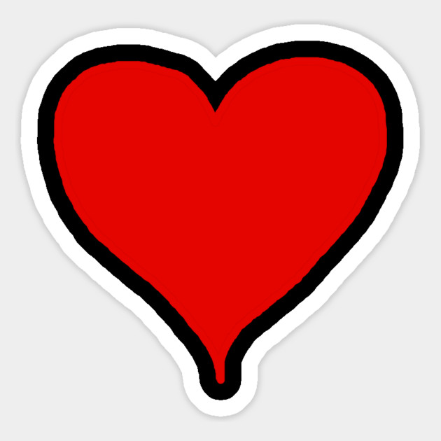 Red Heart Magnet by Creatifly Graphic Tees