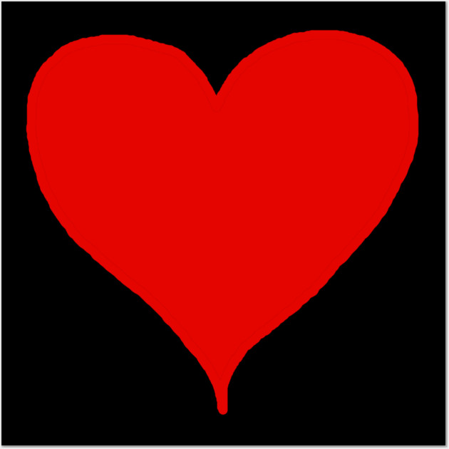 Red Heart Wall Art by Creatifly Graphic Tees