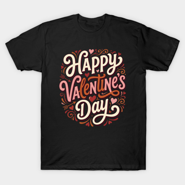 Happy Valentine's Day T-Shirt by Creatifly Graphic Tees