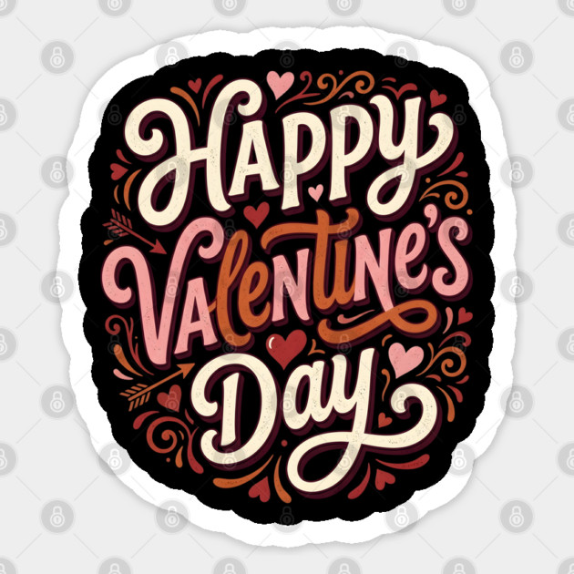 Happy Valentine's Day Sticker by Creatifly Graphic Tees