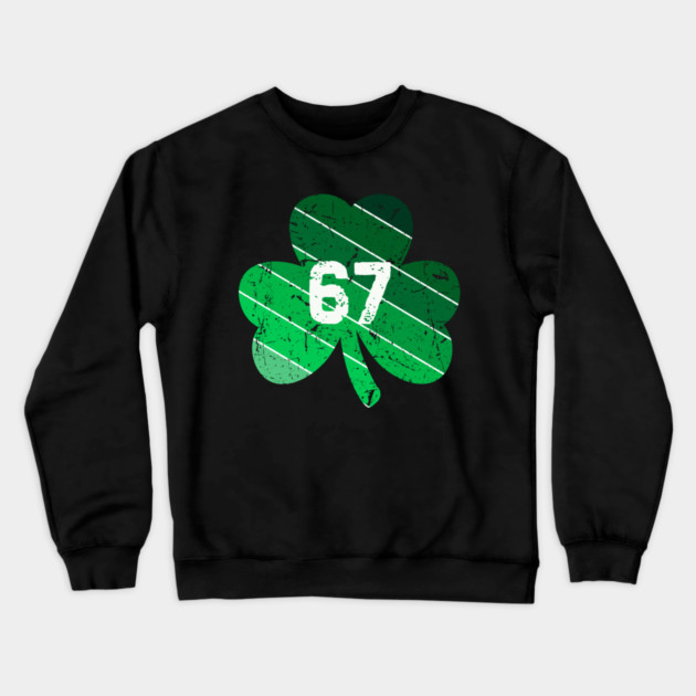 Vintage Shamrock 67 Crewneck Sweatshirt by Creatifly Graphic Tees