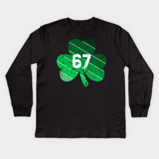 Vintage Shamrock 67 Kids Long Sleeve T-Shirt