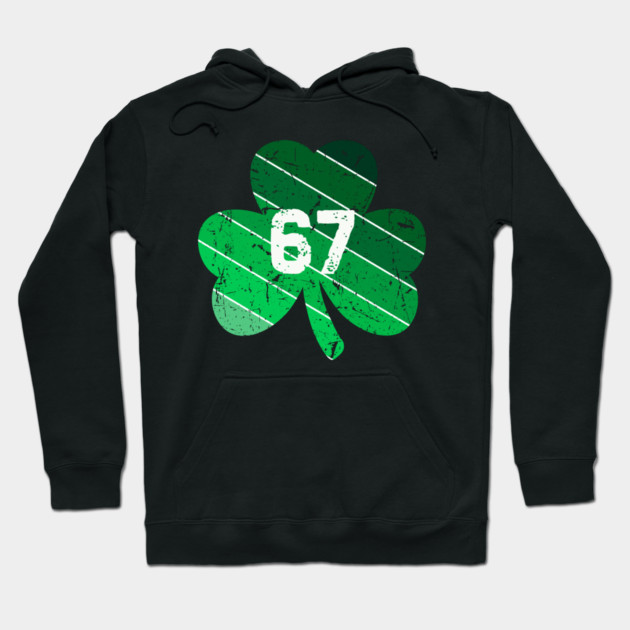 Vintage Shamrock 67 Hoodie by Creatifly Graphic Tees