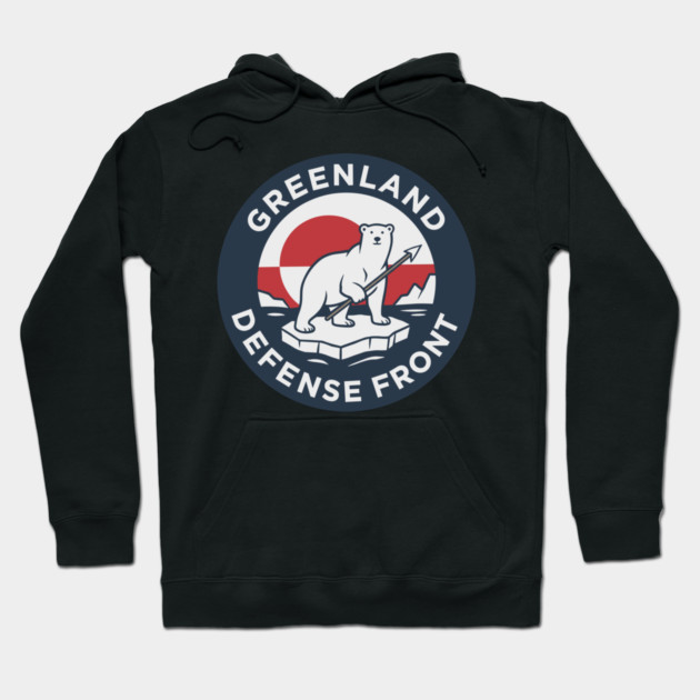 Greenland Defense Front Hoodie by sketchoon
