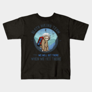 Sloth Hiking Sloth Hiking Team Kids T-Shirt