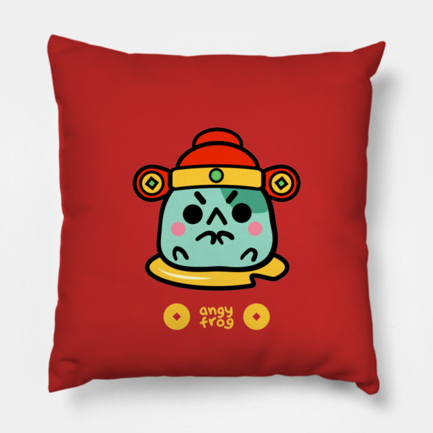 CNY'26 frog Pillow by angyfrog