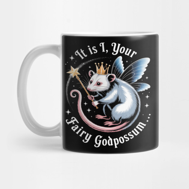 It Is I Your Fairy Godpossum Funny Opossum Spirit Animal by Ink Lines