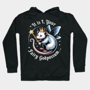 It Is I Your Fairy Godpossum Funny Opossum Spirit Animal Hoodie