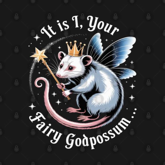 It Is I Your Fairy Godpossum Funny Opossum Spirit Animal by Ink Lines