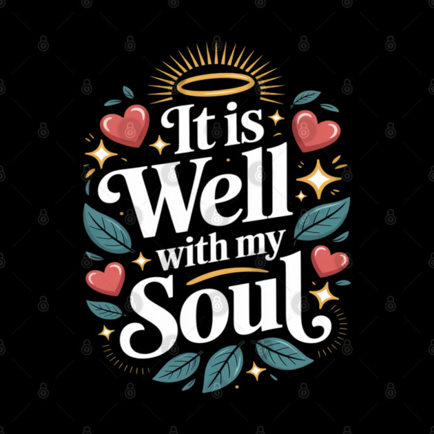 It is Well with My Soul Cute Positive Message Fait by Ink Lines