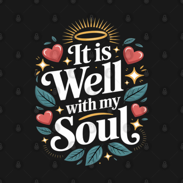 It is Well with My Soul Cute Positive Message Fait by Ink Lines
