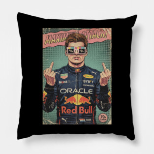 Max Verstappen Middle finger COmics Pillow