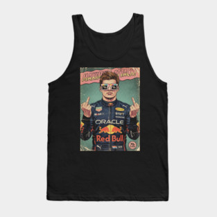 Max Verstappen Middle finger COmics Tank Top