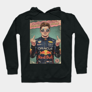 Max Verstappen Middle finger COmics Hoodie