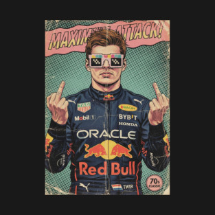 Max Verstappen Middle finger COmics T-Shirt