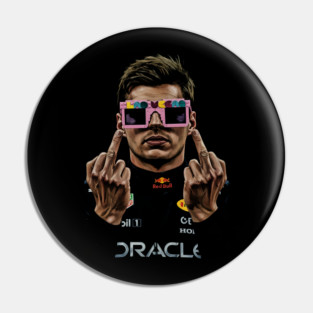 Max Verstappen Middle finger 90s Pin