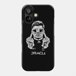 Max Verstappen Middle finger 90s Wgite Phone Case