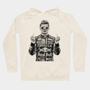 Memem Max Verstappen Middle finger Black Hoodie