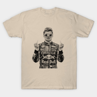 Memem Max Verstappen Middle finger Black T-Shirt