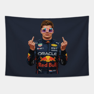 Memem Max Verstappen Middle finger Tapestry