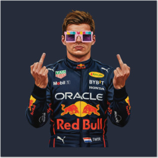 Memem Max Verstappen Middle finger Posters and Art