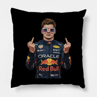 Max Verstappen Middle finger COmics Retro Pillow