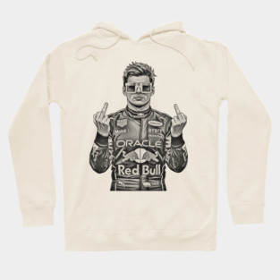 Max Verstappen Middle finger COmics 70s Hoodie