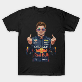Max Verstappen Middle finger COmics 90s T-Shirt