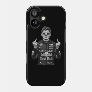 Max Verstappen Middle finger COmics 80s Phone Case