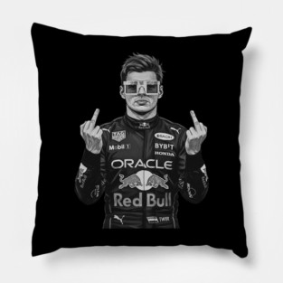 Max Verstappen Middle finger COmics 80s Pillow