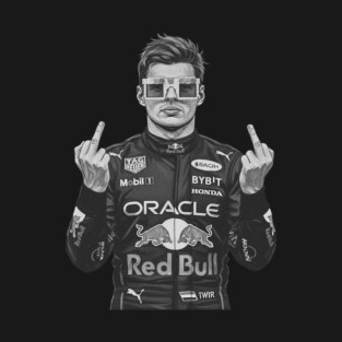Max Verstappen Middle finger COmics 80s T-Shirt