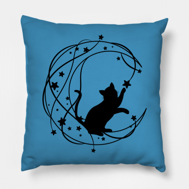 Lunar Cat Pillow by Champanie's Store