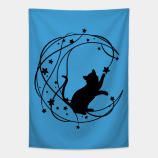 Lunar Cat Tapestry