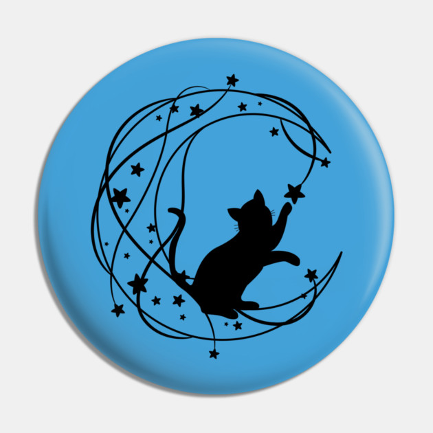 Lunar Cat Pin by Champanie's Store