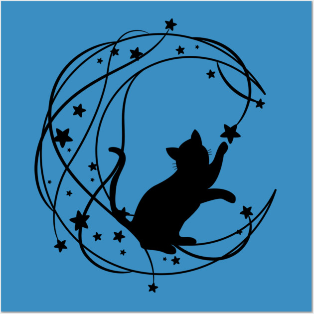 Lunar Cat Wall Art by Champanie's Store