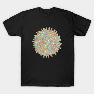 Abstract Rainbow Glitter Paint Splash with Colorful Sparkles and Magic Dust Effect T-Shirt