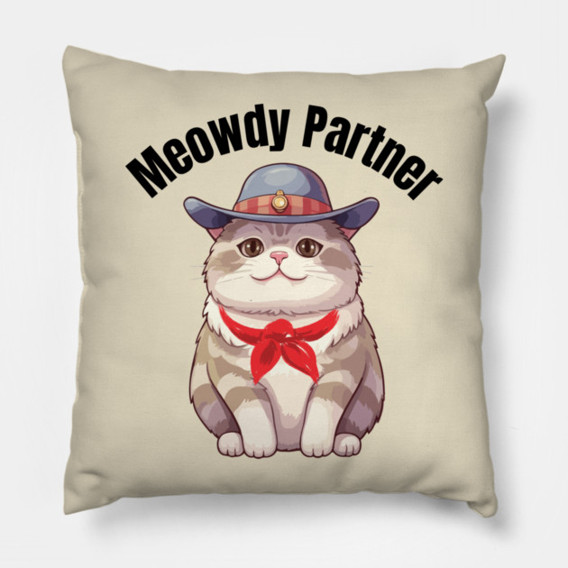 Meowdy Partner Pillow by Champanie's Store