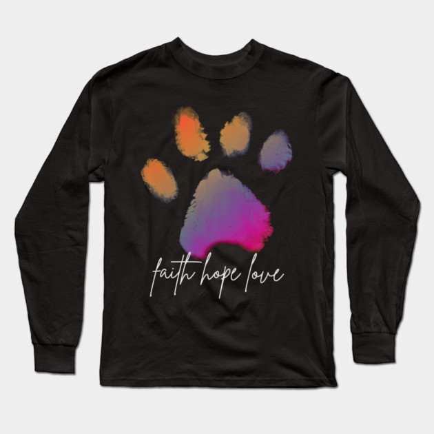 Paws of Promise Long Sleeve T-Shirt by Champanie's Store