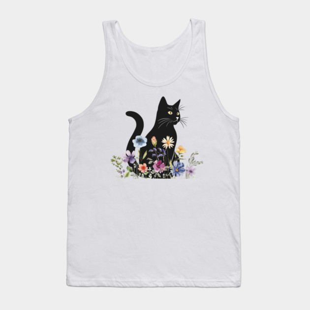 Midnight Blooms Tank Top by Champanie's Store