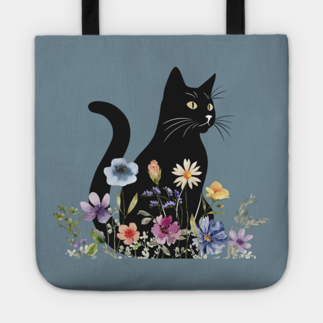 Midnight Blooms Tote by Champanie's Store