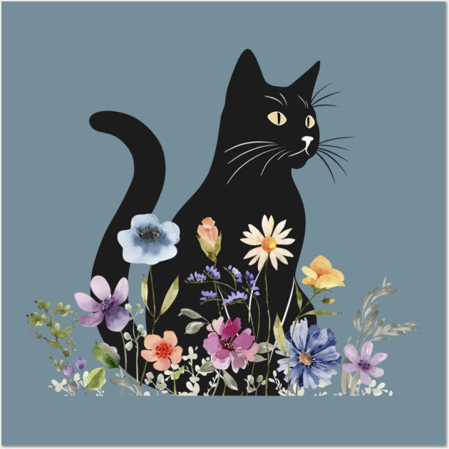 Midnight Blooms Wall Art by Champanie's Store