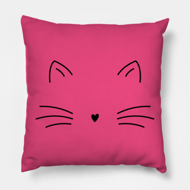 Elegant Minimalist Cat Line Art Pillow by Champanie's Store