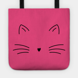 Elegant Minimalist Cat Line Art Tote