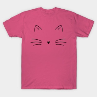 Elegant Minimalist Cat Line Art T-Shirt