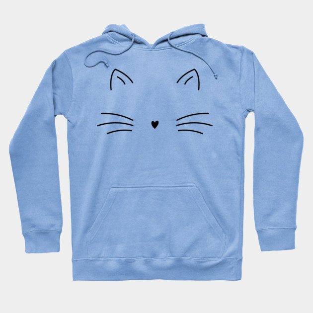 Elegant Minimalist Cat Line Art Hoodie by Champanie's Store
